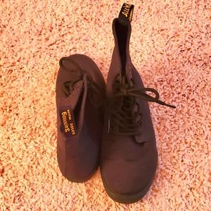 Black Cloth Dr Marten boots